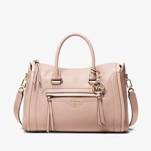Michael Kors Carine Medium pebbled leather satchel